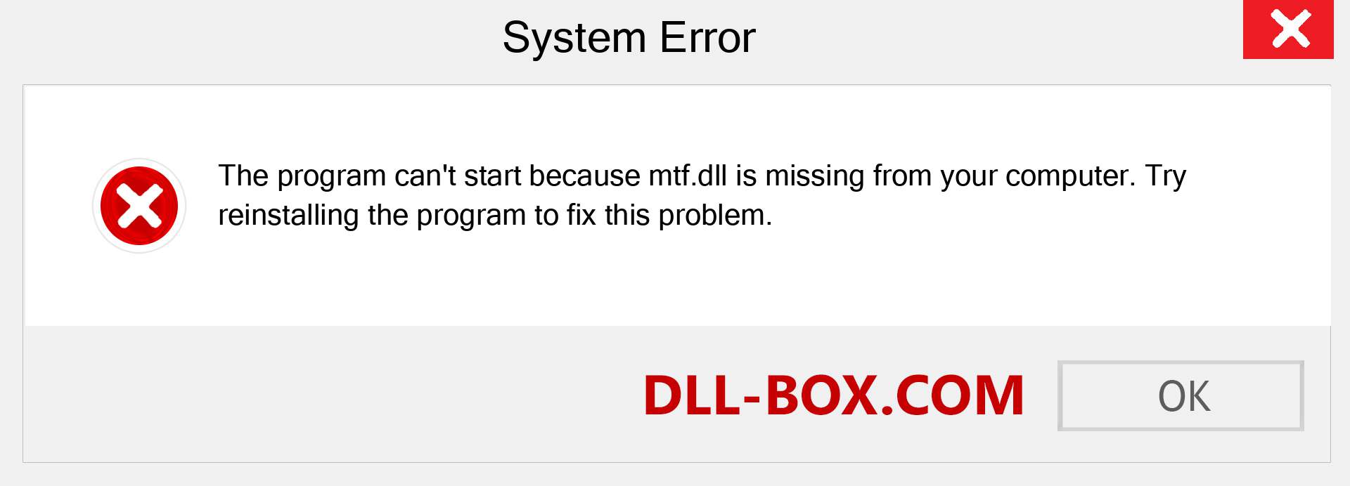  mtf.dll file is missing?. Download for Windows 7, 8, 10 - Fix  mtf dll Missing Error on Windows, photos, images